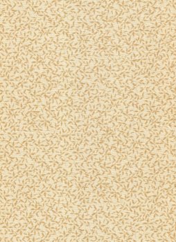 Rückseitenstoff 274 cm, Kleine feine Blättchen in Beige auf Creme