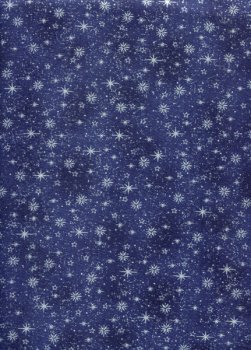 Kleine silberne Sterne auf Blau