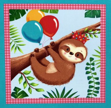 Panel 60 x 110 cm, Geburtstag der Zootiere