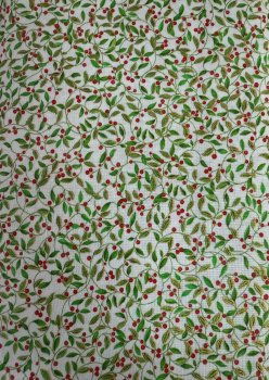 kleine Ranken mit Beeren und Gold auf Cream