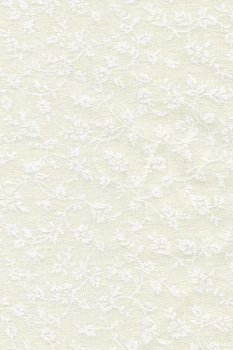 Falscher Uni, Weiße Blumenranken auf Beige