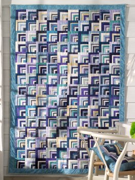Briefecken-Quilt - in luftigen Wasserfarben - mit zugeschnittenen Streifen