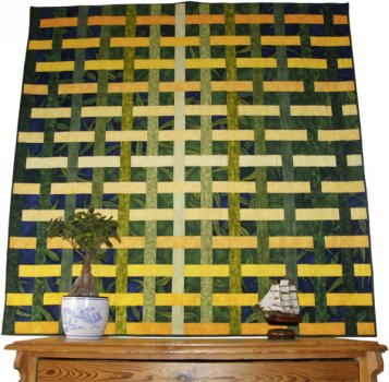 Quilt - Grün-Gelb-Geflecht