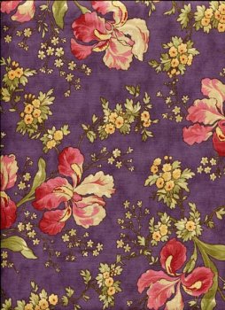 Irisblüten auf dunkel lila