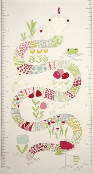 Panel 60 x 110 cm, Messlatte Schlange, warme Farben