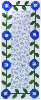 Blüten- und Blätterläufer - blau