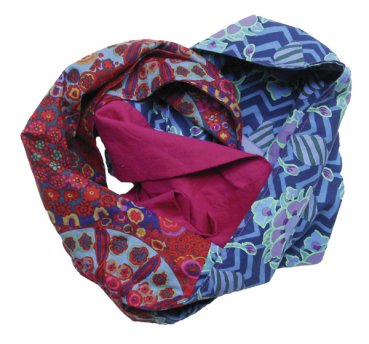 Loop-Schal - blau/rot