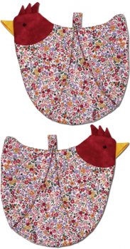 2 Handschuhtopflappen - Huhn