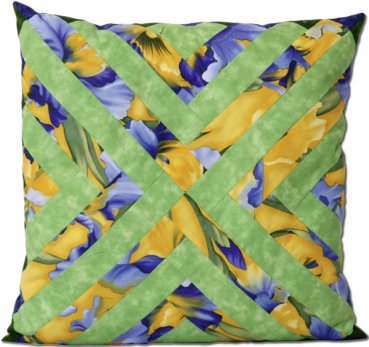 Hexenkissen 1 - Bargello - gelb-grün-blau
