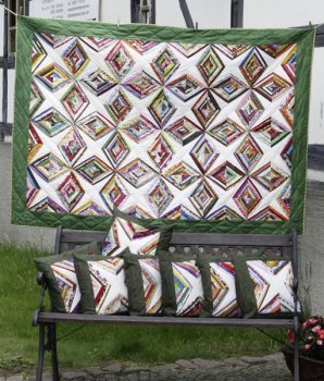 Streifen-Stern-Decke - bunt - Komplettpackung