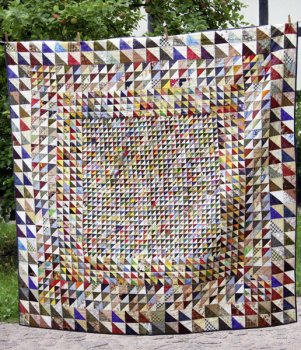 Scrap-Quilt - Dreiecken