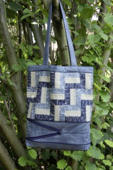 Tasche - Streifenmuster mit Vergrößerung & zum Wenden