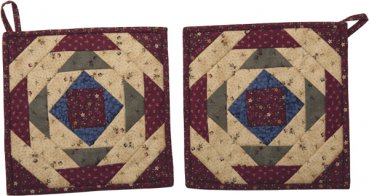 2 Topflappen im Pineapple-Muster