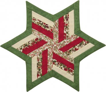 Streifen-Stern-Deckchen - Heller