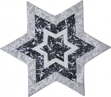 Weihnachtsstern 47 cm, eher Grau-Silber