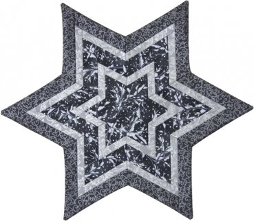 Weihnachtsstern 60 cm, eher Grau-Silber
