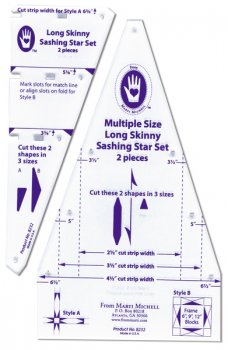Zuschneideschablonenset Long Skinny Sashing Star Set