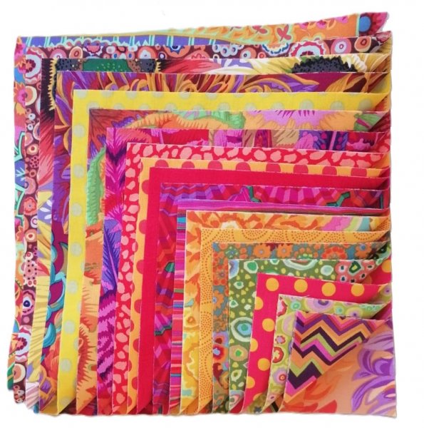 40 Layer Cake, 10 inch Quadrate, Kaffe Fassett - eher warme Töne