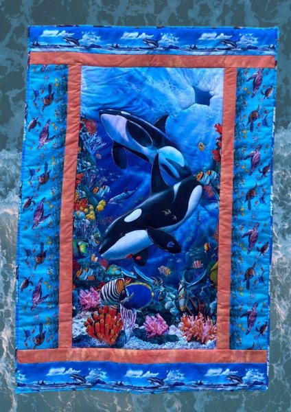 Ausstellungsstück 2 Orka im Korallenriff