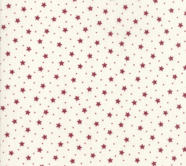 Rote Sterne und Punkte auf Hell