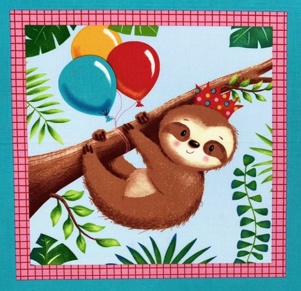 Panel 60 x 110 cm, Geburtstag der Zootiere
