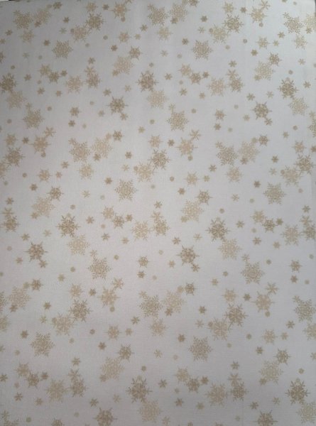 Goldene Schneesterne auf Ivory