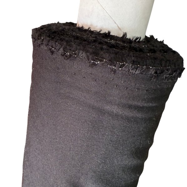 Uni 135 cm breit, schwarz