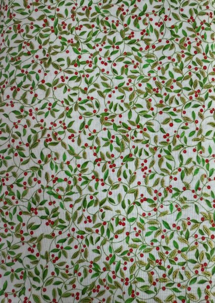 kleine Ranken mit Beeren und Gold auf Cream