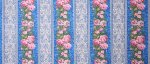 Bordüre, Blumenstreifen auf Blau