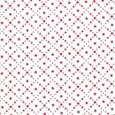 Rotes, diagonales Gitter mit Sternen und Punkten