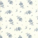 Blaue Blumen auf Creme