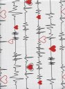 EKG-Aufzeichnung auf Hell mit grauem Raster