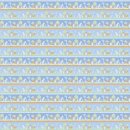 Flanell, Bedruckter Stoff, Bordüre Zootiere