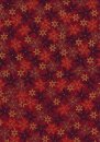 1 bis 3 cm große rote und goldene Weihnachtssterne auf Rot