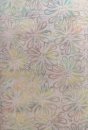 Baumwollstoff Batik, blasse Blumen auf creme