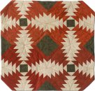 Pineapple-8eck-Deckchen rot-grün