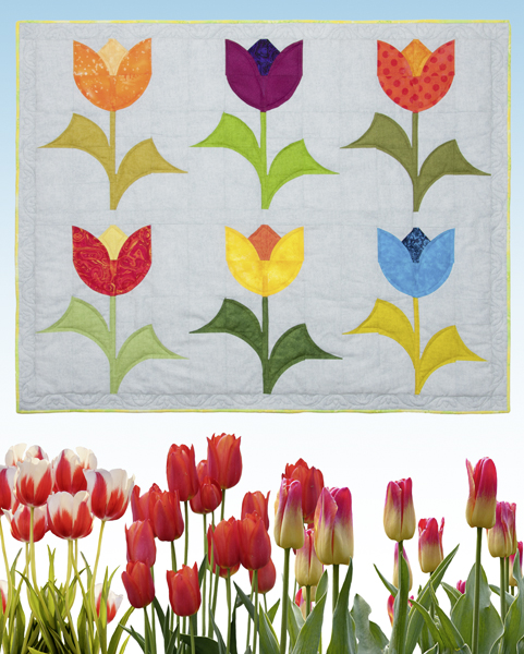 Quilt Fruehblueher Tulpen