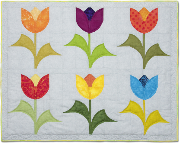 Quilt Fruehblueher Tulpen